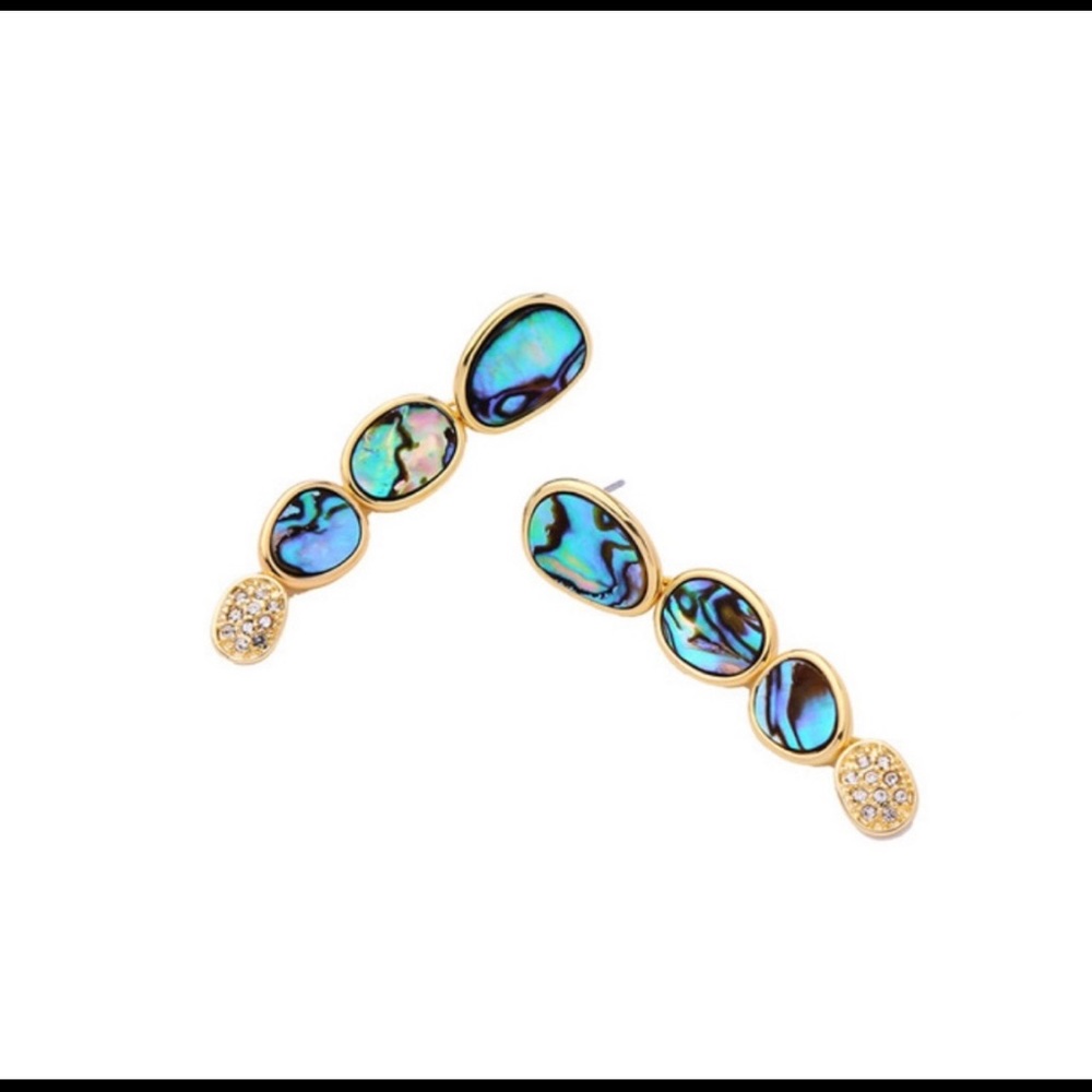 Faux Stone Dangle Statement Earrings - Picture 3 of 3